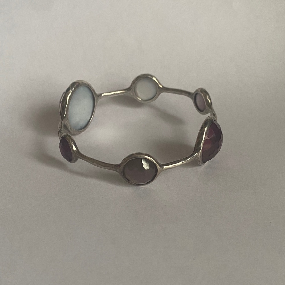 Amethyst and mother of pearl bracelet